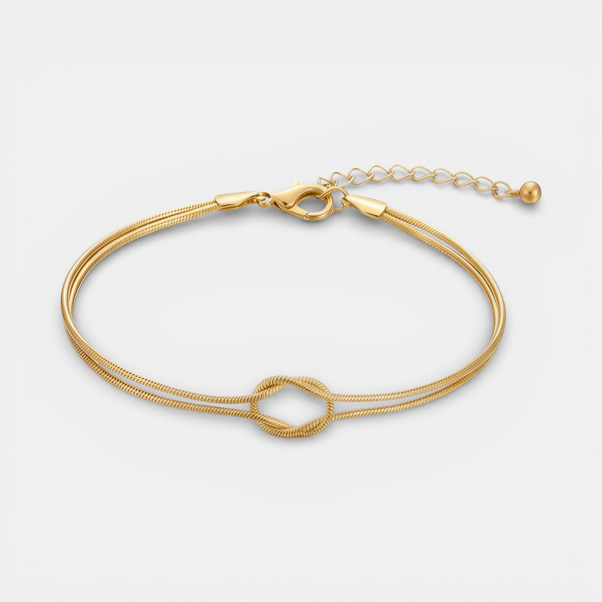 Noviqlo | Knotted Snake Chain Bracelet Gold Colour