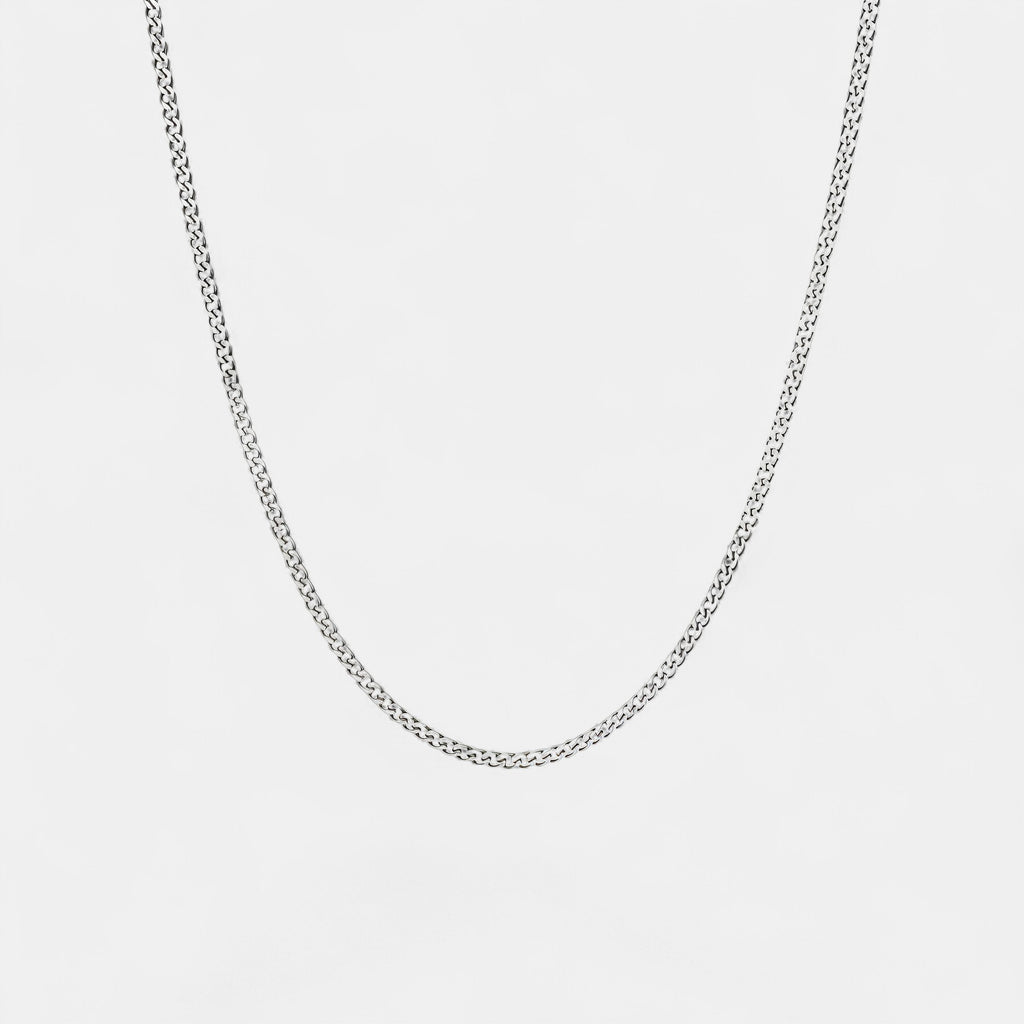 Noviqlo | Stainless Steel Cuban Link Chain Necklace 3mm