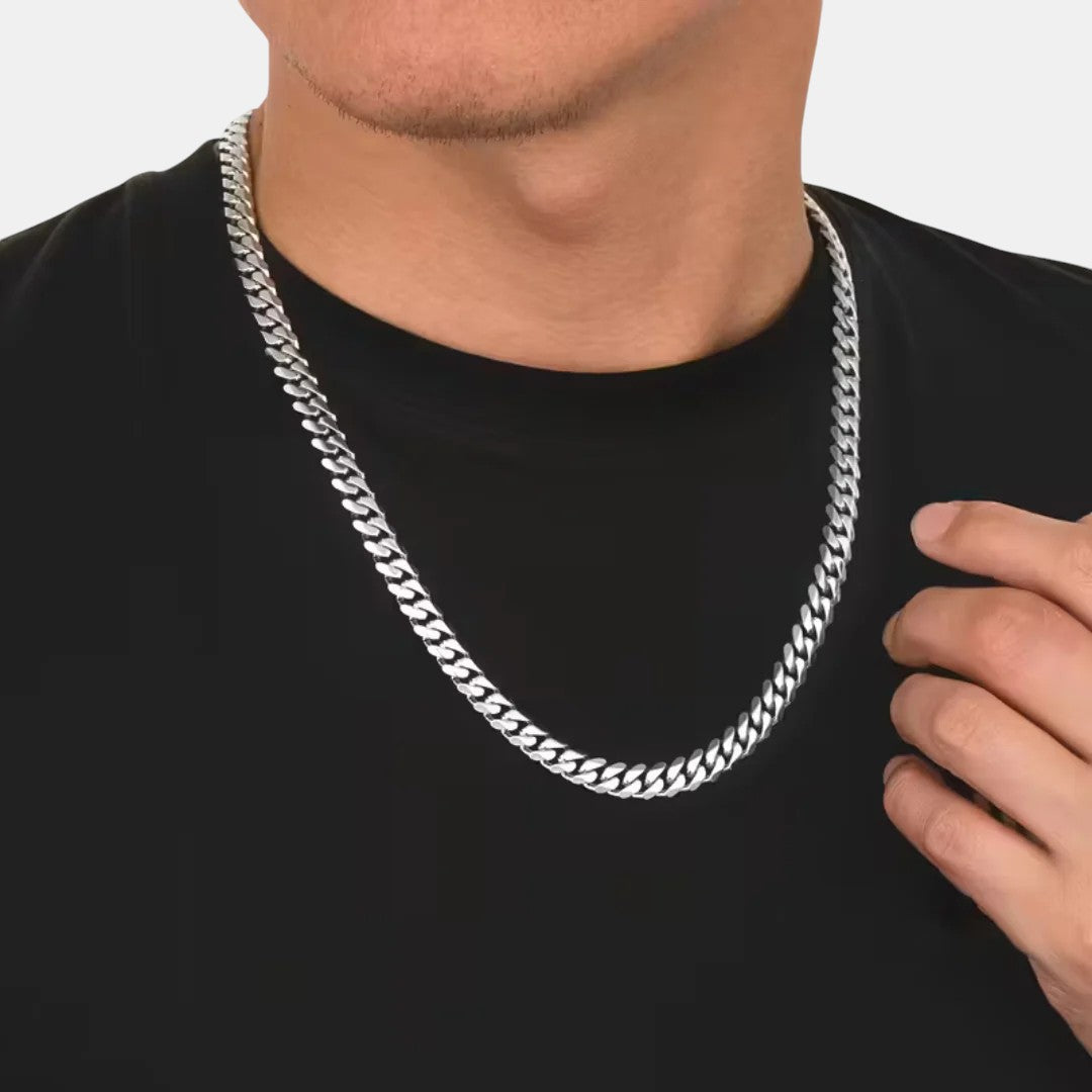 Noviqlo | Stainless Steel Miami Cuban Chain Necklace 8mm