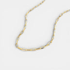 Noviqlo | Gold Colour Rectangular Link Chain Necklace