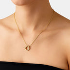 Noviqlo | Dainty Circle Pendant Necklace Gold or Silver Colour