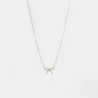 Noviqlo | Dainty Bow Pendant Necklace in Gold or Silver Colour
