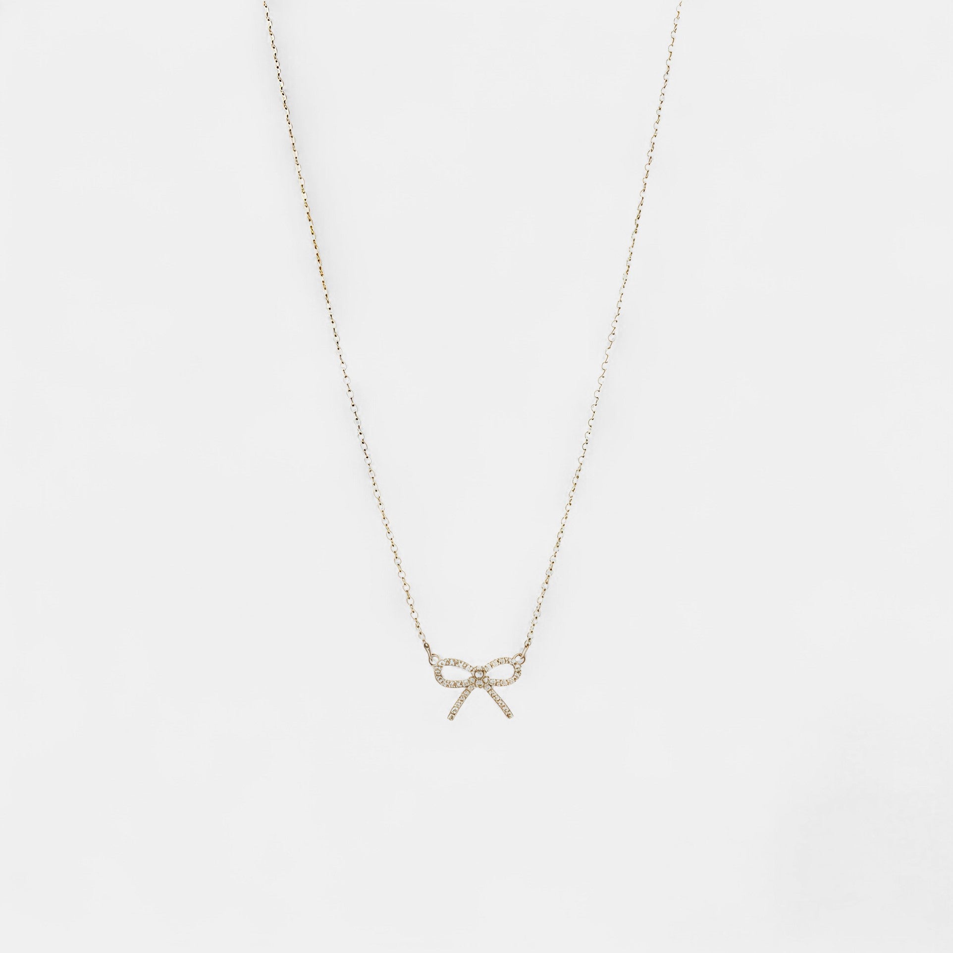 Noviqlo | Dainty Bow Pendant Necklace in Gold or Silver Colour